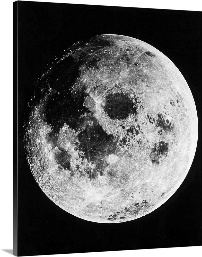 The moon, seen from 10,000 miles out in space from the Apollo 11 mission spacecraft as it returned to Earth. Neil Armstron...