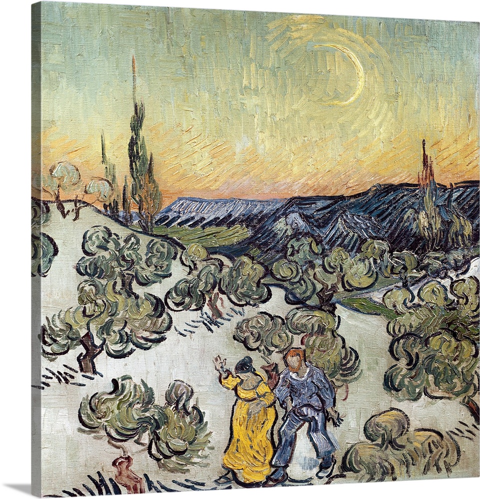 Moonlit Landscape, 1889 by Vincent Van Gogh. Museu de Arte, Sao Paulo, Brazil.