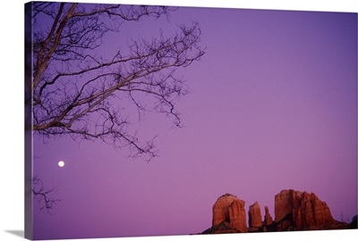 Moonrise over Oak Creek Canyon