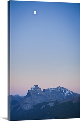 Moonrise over Pilot Mountain, Canada