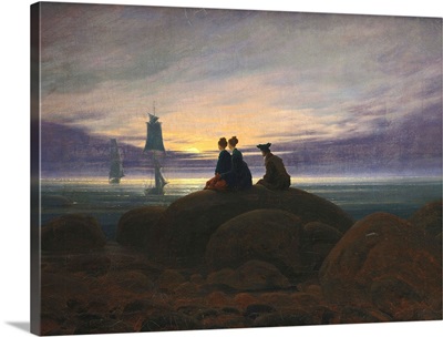 Moonrise Over The Sea By Caspar David Friedrich