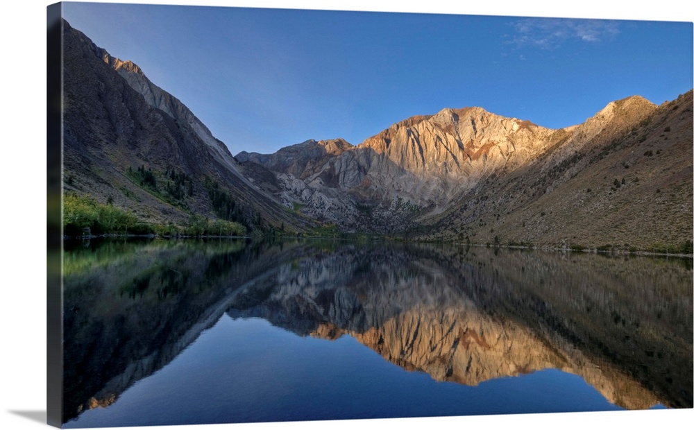Sunrise on Convict Lake, Eastern Sierra's, CA.  Mild HDR with SWA lens.