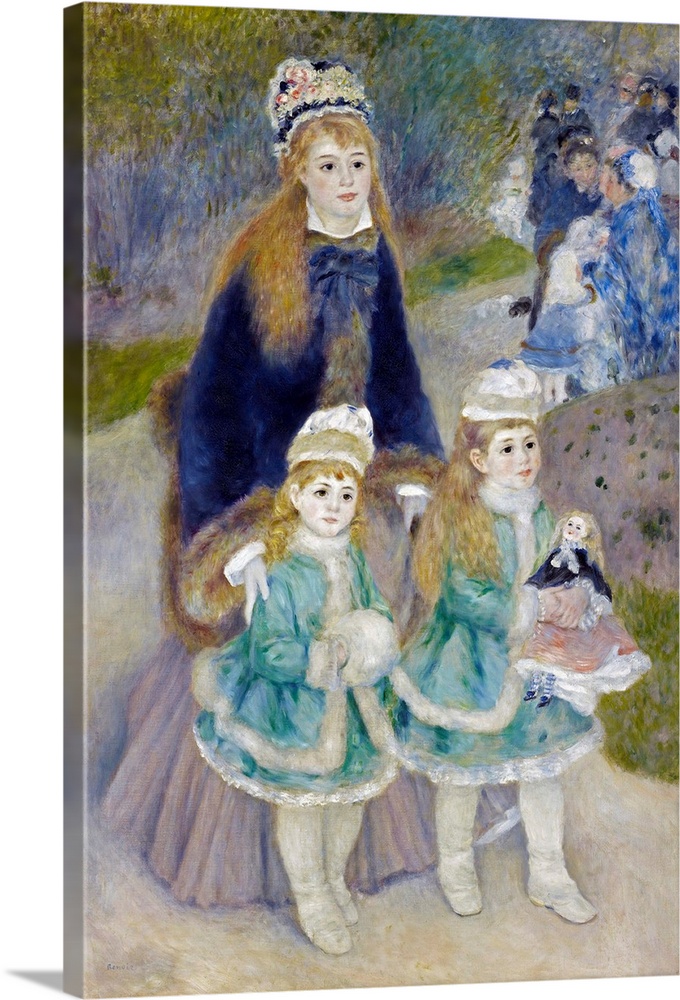 Pierre-Auguste Renoir, Mother and Children (La Promenade), 1874-76, oil on canvas, 170.2 x 108.3 cm (67 x 42.6 in), Frick ...