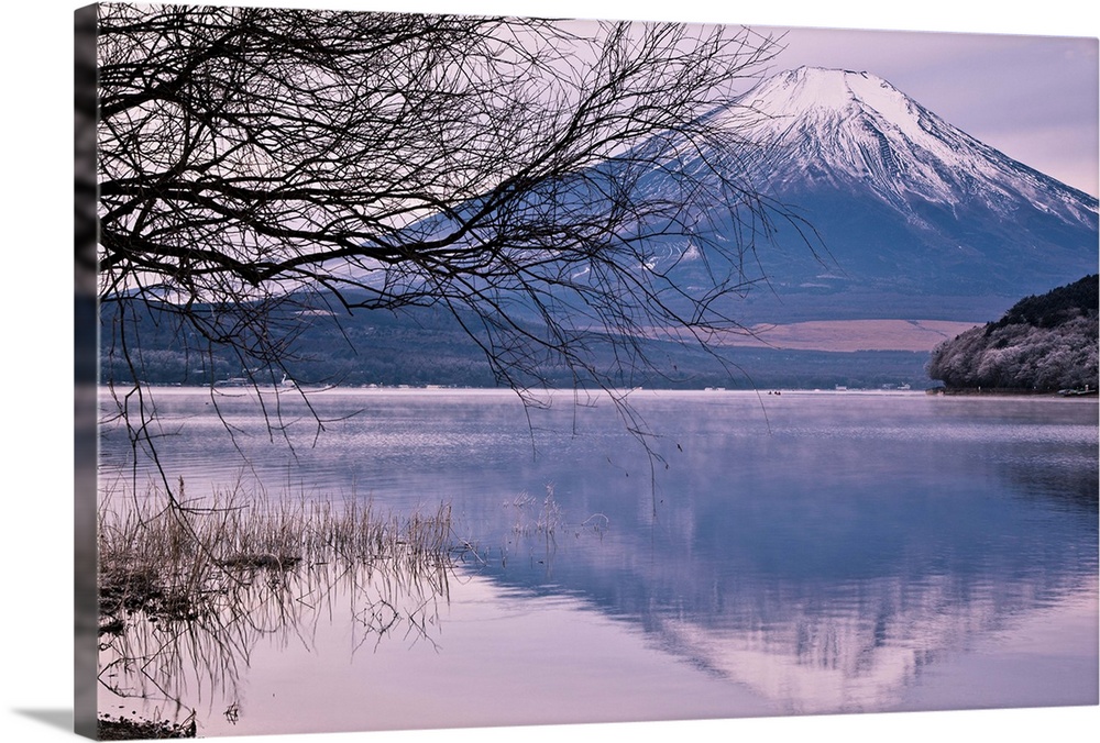 Mount Fuji reflection in lake, Yamanakako, Japan.