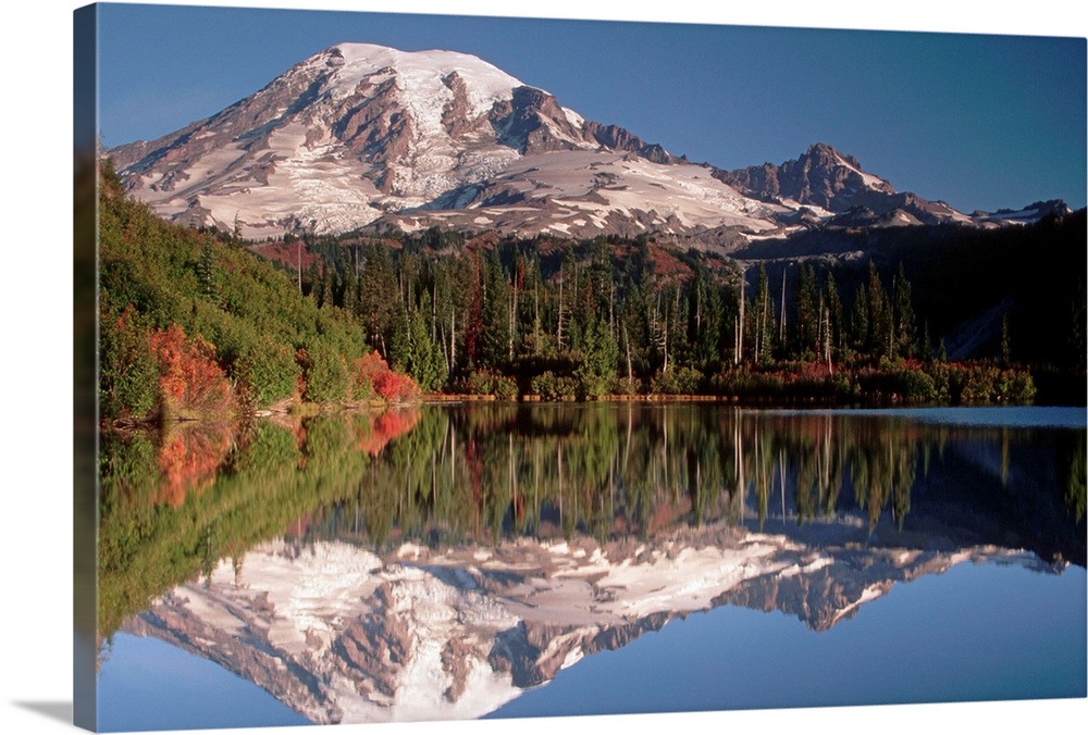 Mount Rainier Reflected In Bench Lake