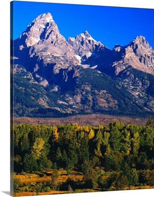 "Mountain peaks of the Teton Range, Grand Teton National Park"