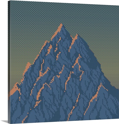 Mountains At Sunrise Pixel Art