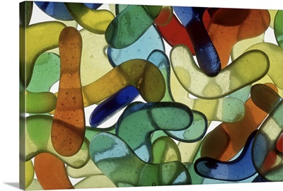 Multicolored transparent shapes
