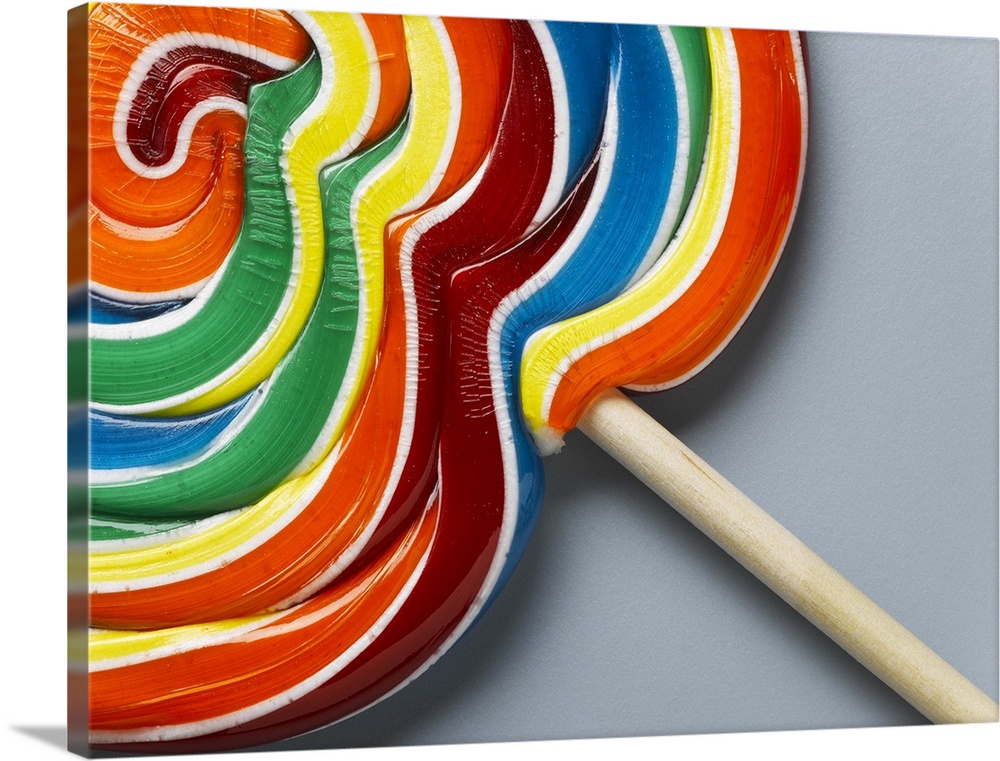 Multicoloured lollipop, close-up