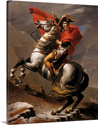 Napoleon On Horseback At The St. Bernard Pass By Jacques-Louis David