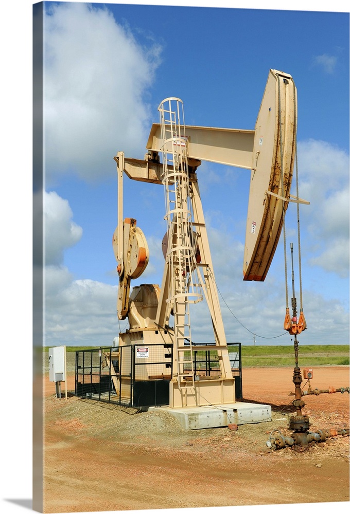 Natural gas pumping station and tanks, North Dakota, US.