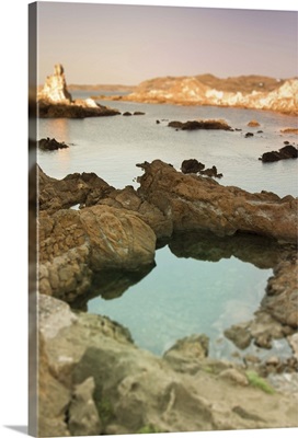 Natural pool in Cala Pregonda, Minorca, Spain