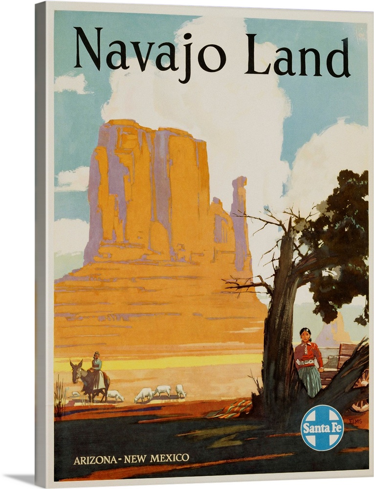 Navajo Land Santa Fe Railway Poster
