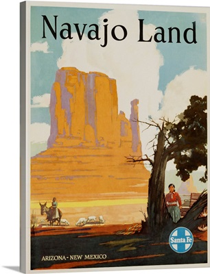Navajo Land Santa Fe Railway Poster