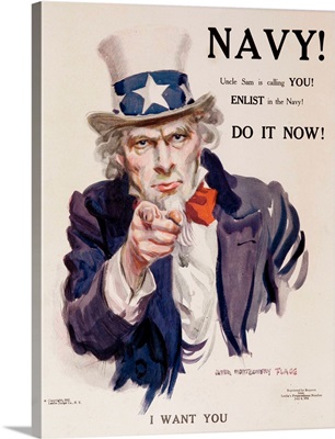 Navy! Uncle Sam Is Calling You! American Wwi Recruiting Poster