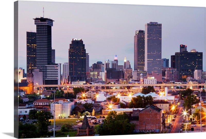 New Orleans Skyline Wall Art, Canvas Prints, Framed Prints, Wall Peels