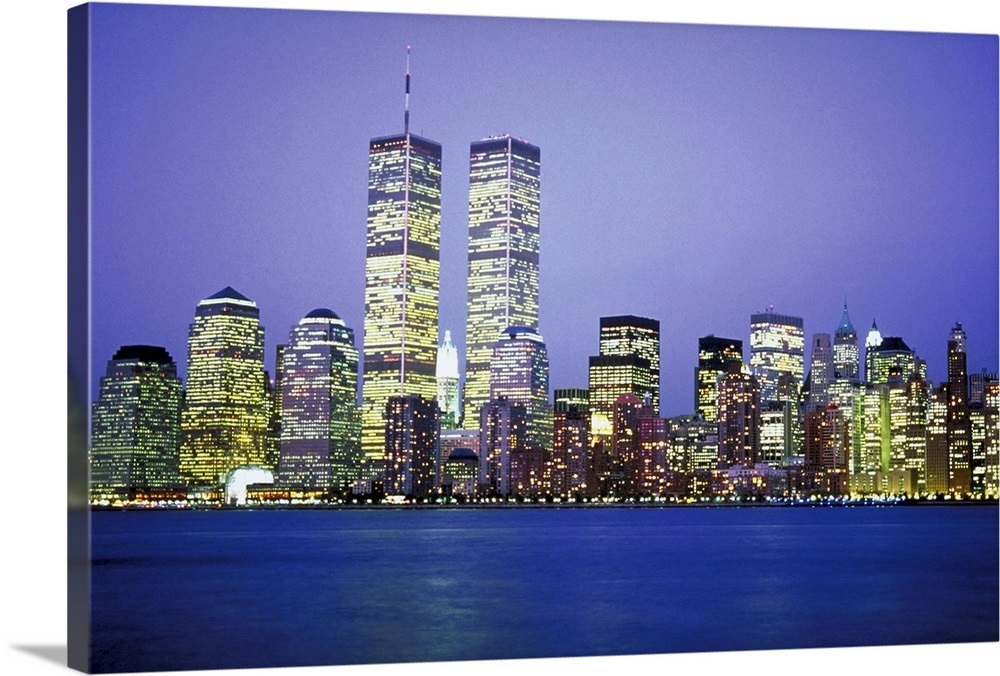 New York City skyline with World Trade Center Wall Art, Canvas Prints