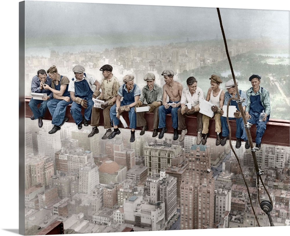 Steel Worker on Empire State Building 1930 NEW POSTER NYC New York City 