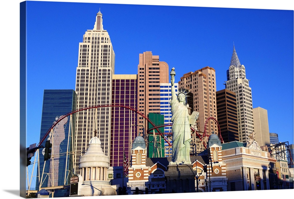 'New York, New York' skyline in South strip Las Vegas. 'New York-New York' resort is a Hotel, casino and theme park resort...