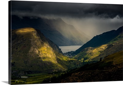 New Zealand landscape scene from Coronet peak