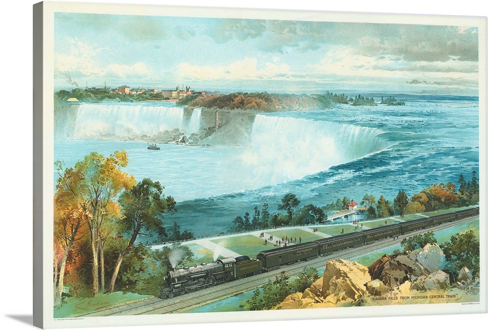 Niagara Falls From Michigan Central Train Poster