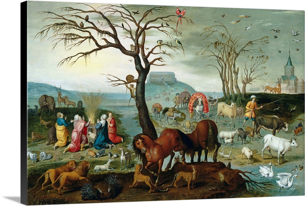 Noah's Ark-The Animals Leave The Ark By Jacob Bouttats