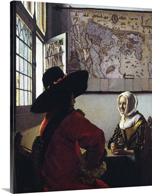 Officer And A Laughing Girl By Jan Vermeer