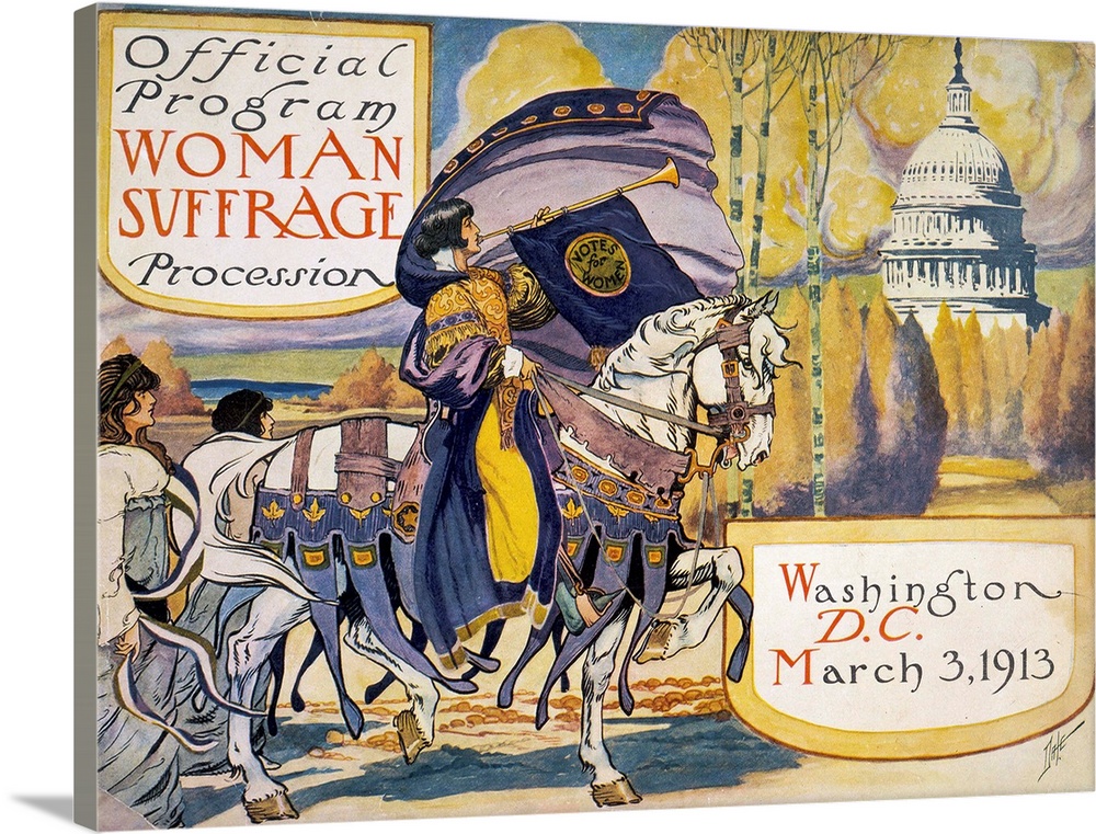 Woman suffrage procession, Washington, D.C. March 3, 1913. Cover of program for the National American Women's Suffrage Ass...