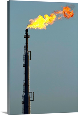 Oil Refinery Gas Flare At Aruba
