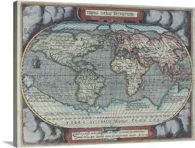 Old atlas with outdated cartography