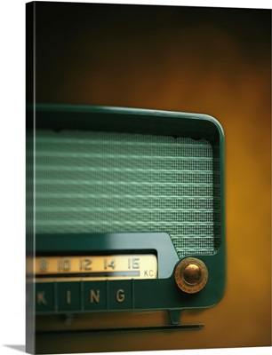 Old-fashioned radio with dial tuner
