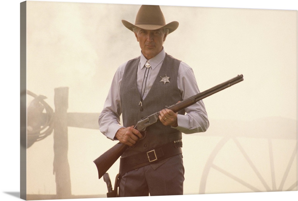 Old West Sheriff with a Rifle