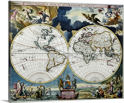 Orbis Terrarum Nova Et Accuritissima Tabula By Johanne A. Loon