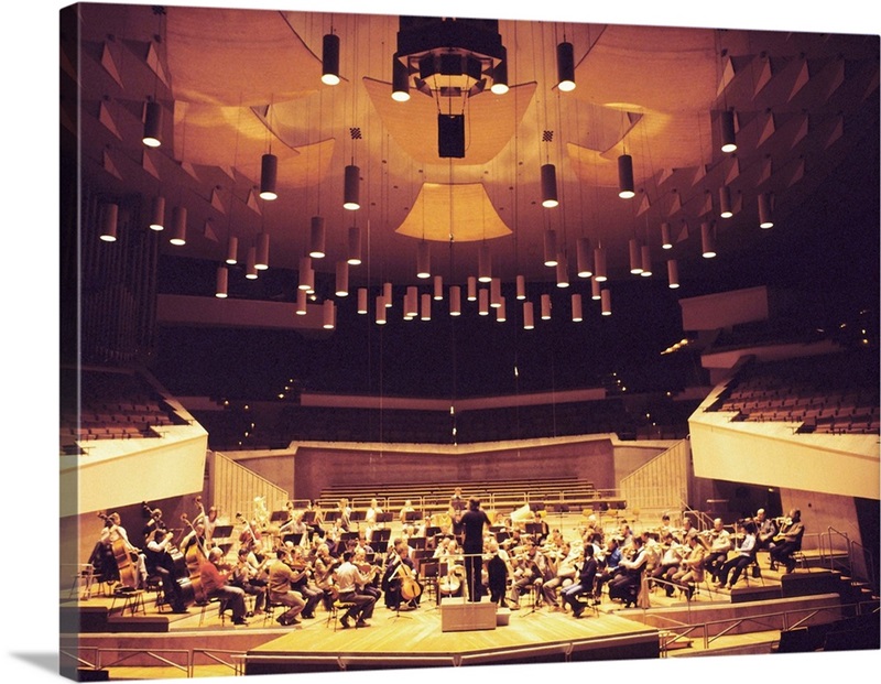 Orchestra playing concert in bandshell Great Big Canvas