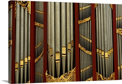 Ornate organ pipes