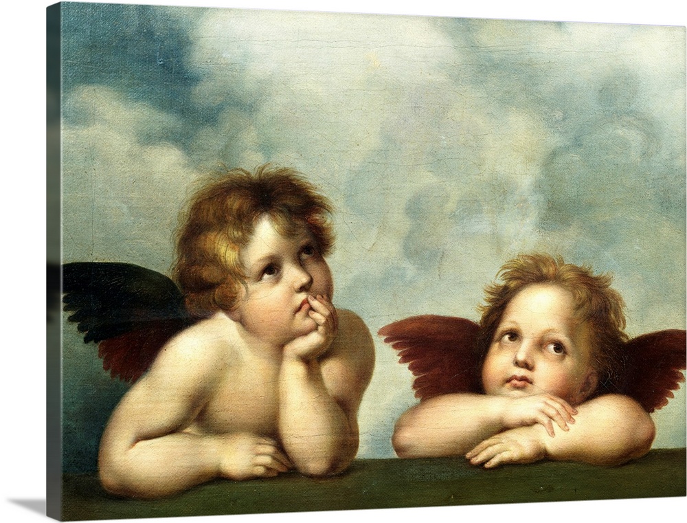 Painting Of Cherubim After A Detail Of Sistine Madonna