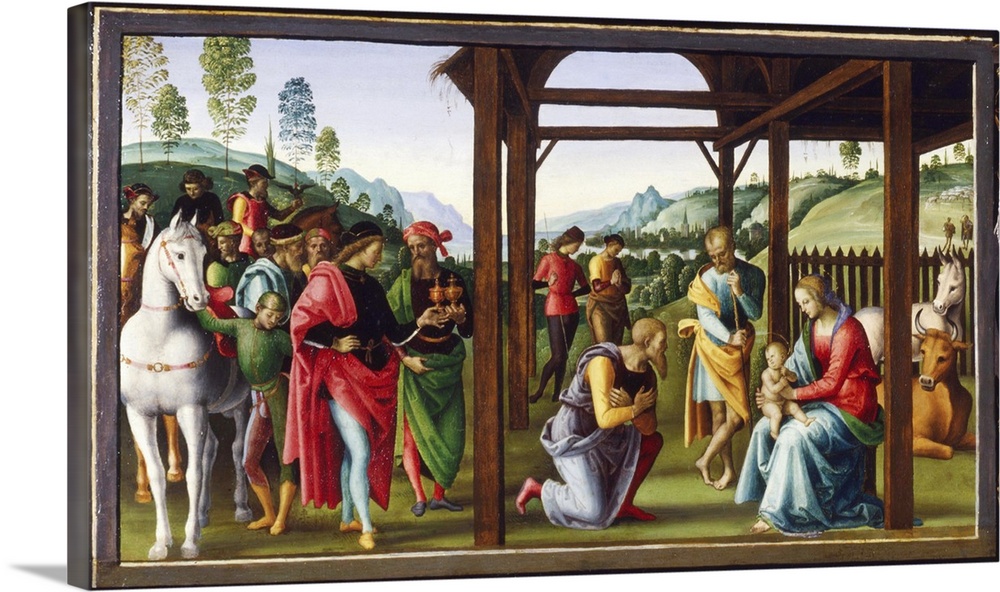 Painting of 'The Adoration of the Magi' by Pietro Vannucci