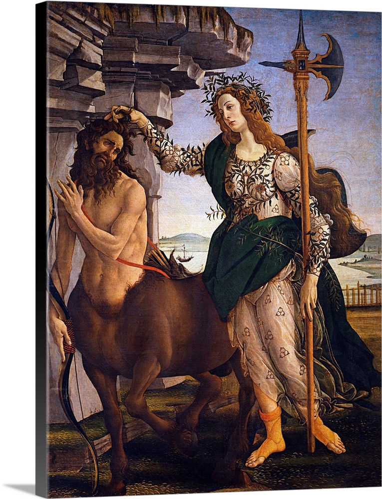 Sandro Botticelli (Italian, 1445-1510), Pallas and the Centaur, 1482, tempera on canvas, 207 x 148 cm (81.5 x 58.3 in), Ga...