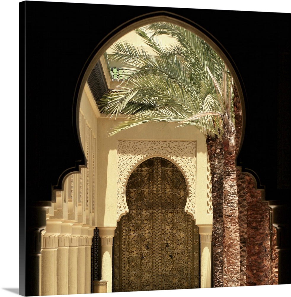 Arch, Arch way, Moroccan Culture, travel destinations, Palm tree, Ornate, Architecture, frame, column, Decoration, Door, E...