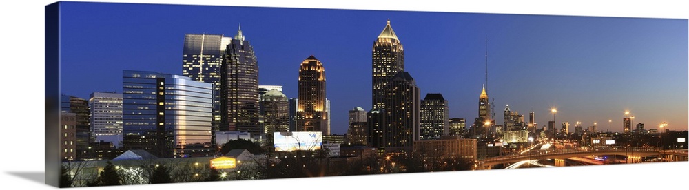 Panorama of Atlanta, Georgia along the I-75