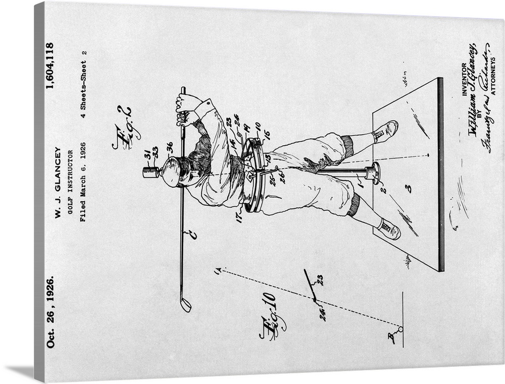 Patent drawing, golf instructor