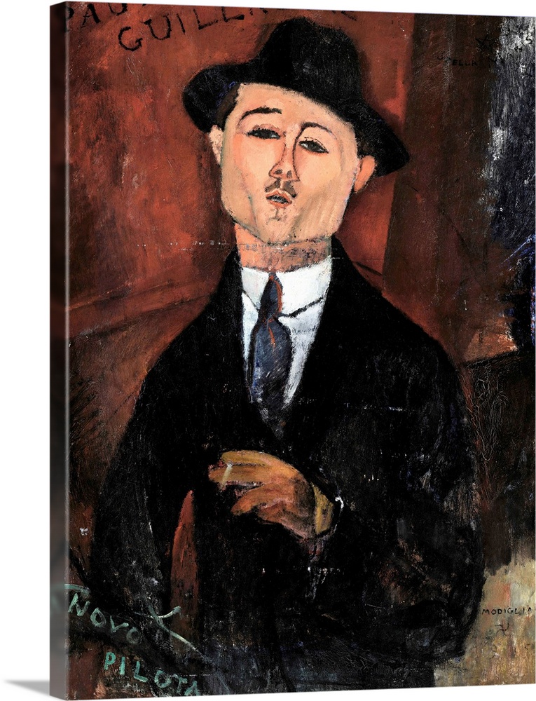 Amedeo Modigliani, Paul Guillaume, Novo Pilota, 1915, oil on cardboard, 105 x 75 cm (41.3 x 29.5 in), Musee de l'Orangerie...