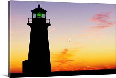 Peggy's Cove Lighthouse At Sunset
