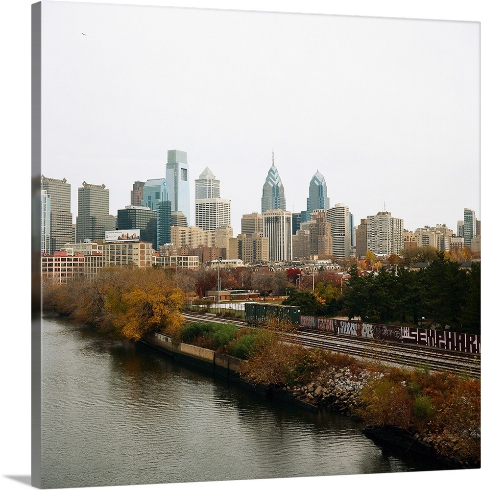 Philadelphia Skyline. Wall Art, Canvas Prints, Framed Prints, Wall