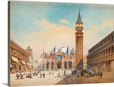 Piazza Di San Marco, Venice By Friedrich Perlberg