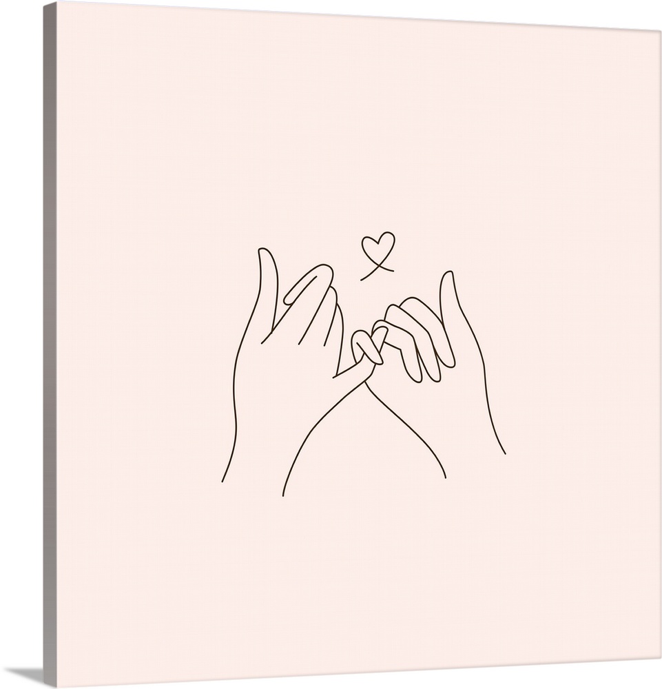Pinky Promise One Line Art by Doodle Intent