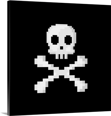 Pixel Icon Of Skull And Crossbones