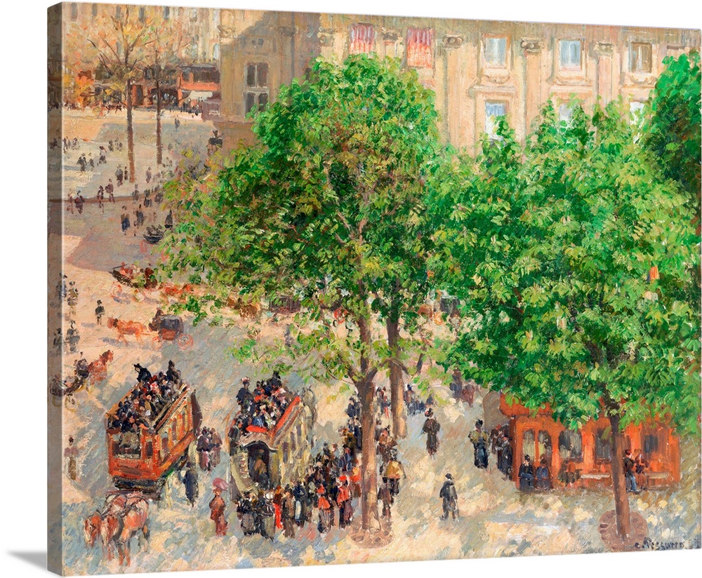 Camille Pissarro (French, 1830?1903), Place du Theatre-Francais, Spring, 1898, oil on canvas, 65.5  81.5 cm (25.79  32.09 ...