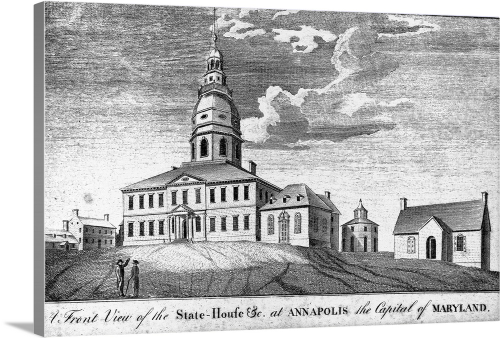 A 1789 drawing of the plan for the Maryland State House in Annapolis.