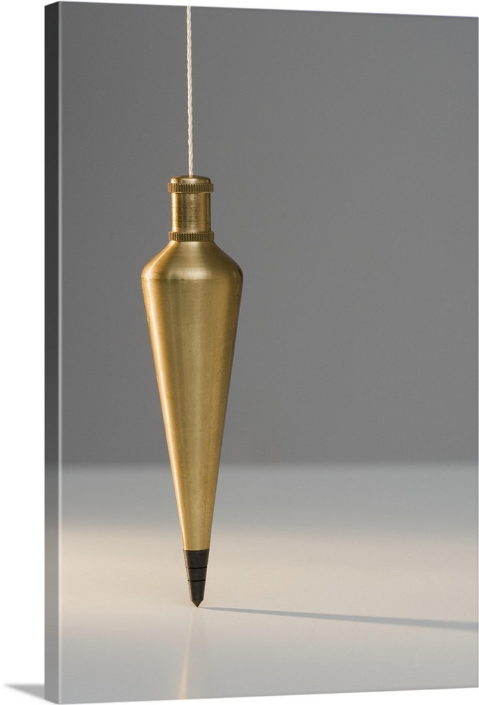 Plumb bob suspended from plumb line